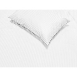 Balto juostuoto (stripe) satino patalynės komplektas